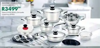 Beares Gourmet gold cookware set offer