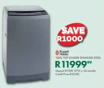 Beares Russell hobbs top loader stainless steel offer