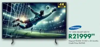 Beares Samsung 75" UHD Smart LED TV offer