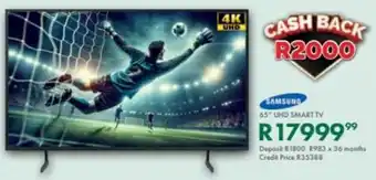 Beares Samsung 65" UHD Smart TV offer