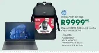 Beares Hp 250 laptop bundle offer