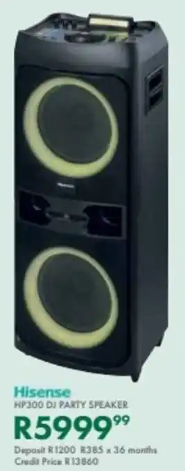 Beares Hisense hp300 dj party speaker offer
