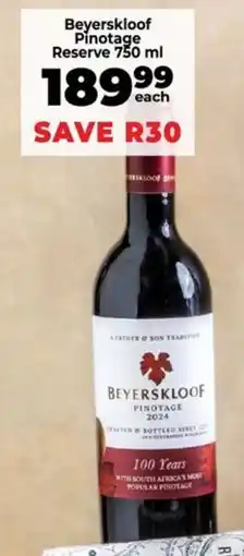Food Lover's Market Beyerskloof Pinotage Reserve offer