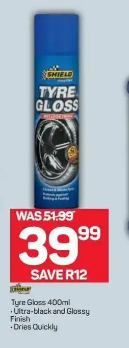 Pick n Pay Shield tyre gloss offer