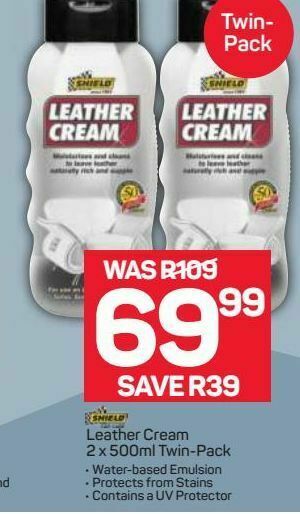 Pick n Pay Hypermarket Shield leather cream offer