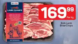 Pick n Pay Bulk Lamb Braai Chops offer