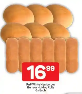 Pick n Pay PnP White Hamburger Buns or Hotdog Rolls offer
