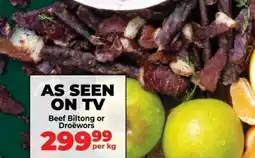Food Lover's Market Beef Biltong or Droëwors offer