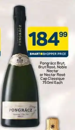 Pick n Pay Pongrácz Brut, Brut Rosé, Noble Nectar or Nectar Rosé Cap Classique 750ml Each offer