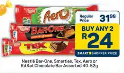 Pick n Pay Nestlé Bar-One, Smarties, Tex, Aero or KitKat Chocolate Bar Assorted 40-52g offer
