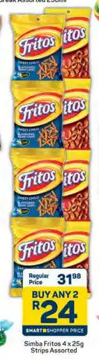 Pick n Pay Simba Fritos 4 x 25g Strips Assorted offer