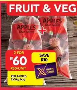 Shoprite RED APPLES 2x3kg bag offer