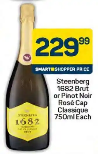 Pick n Pay Steenberg 1682 Brut or Pinot Noir Rosé Cap Classique 750ml Each offer