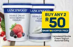 Pick n Pay Lancewood Double Cream Yoghurt Assorted 500g offer