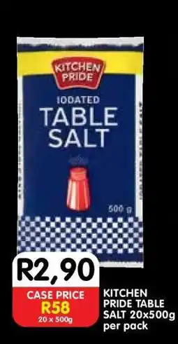 Shoprite KITCHEN PRIDE TABLE SALT 20x500g offer