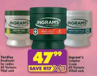 Shoprite Ingram's Camphor Cream offer