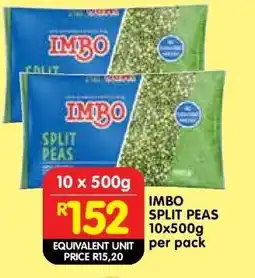 Shoprite IMBO SPLIT PEAS 10x500g offer