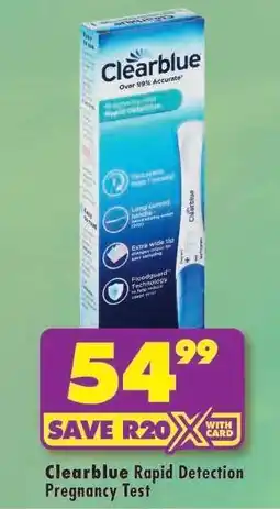 Shoprite Clearblue Rapid Detection Pregnancy Test offer