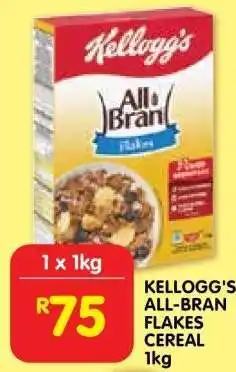 Shoprite KELLOGG'S ALL BRAN FLAKES CEREAL 1kg offer