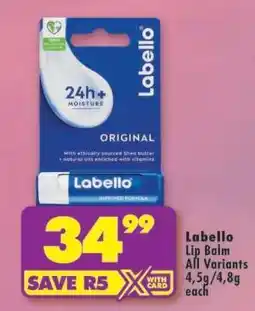 Shoprite Labello Lip Balm offer