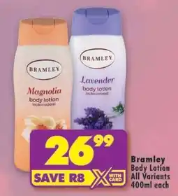 Shoprite Bramley Body lotion offer