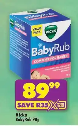 Shoprite Vicks BabyRub 90g offer