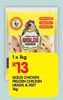 Shoprite GOLDI CHICKEN FROZEN CHICKEN HEADS & FEET 1kg offer