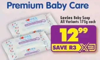 Shoprite LOVIES BABY SOAP offer