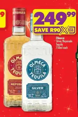 Shoprite OLMECA SILVER/REPOSADO TEQUILA 750ml each offer
