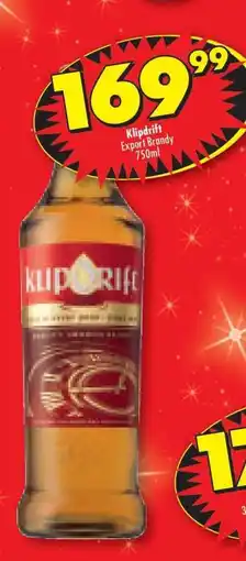 Shoprite KLIPDRIFT EXPORT BRANDY 750ml offer