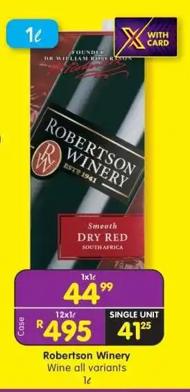 Shoprite ROBERTSON WINERY offer