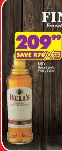 Shoprite BELL'S BLENDED SCOTCH WHISKY 750ml offer