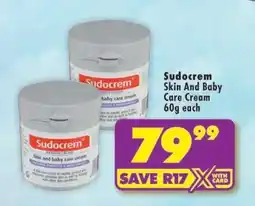 Shoprite Sudocrem Skin And Baby Care Cream 60g each offer