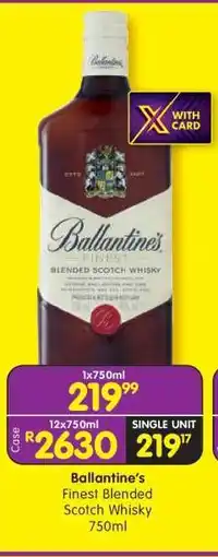 Shoprite Ballantine's Finest Blended Scotch Whisky 750ml offer