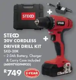 Build It Steco 20v cordless driver drill kit offer