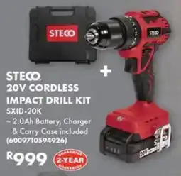 Build It Steco 20v cordless impact drill kit offer