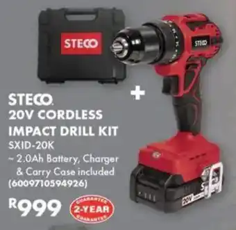 Build It Steco 20v cordless impact drill kit offer