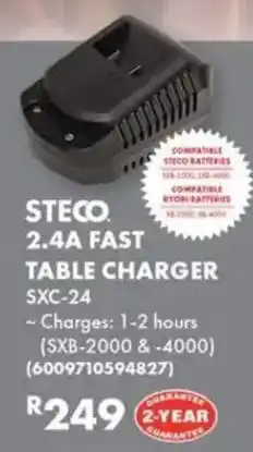 Build It Steco 2.4A fast table charger offer