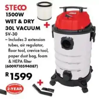 Build It Steco 1500w wet & dry vacuum offer