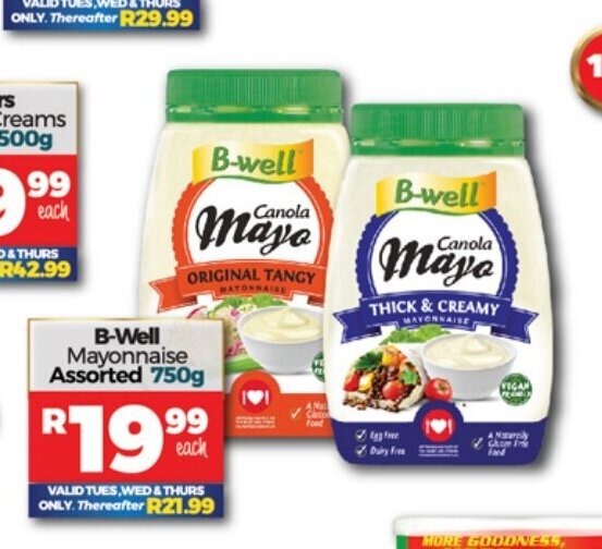 BWell Mayonnaise Assorted 750g offer at Take 'n Pay