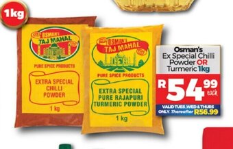 Take 'n Pay Osman's Ex Special Chilli Powder or Turmeric 1kg offer