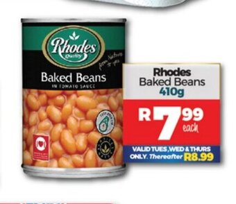 Take 'n Pay Rhodes Baked Beans 410g offer