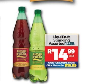 Take 'n Pay Liqui Fruit Sparkling Assorted 1.25lt offer