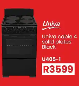 OK Furniture Univa cable 4 solid plates Black offer