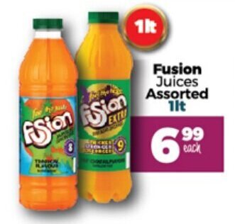 Take 'n Pay Fusion Juices Assorted 1lt offer