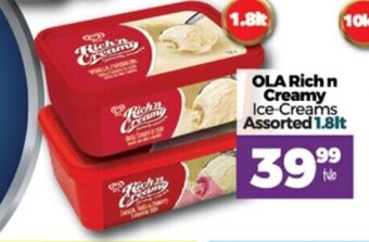 Take 'n Pay OLA Rich n Creamy Ice-Creams Assorted 1.8lt offer