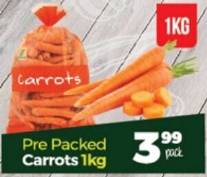 Take 'n Pay Pre Packed Carrots 1kg offer