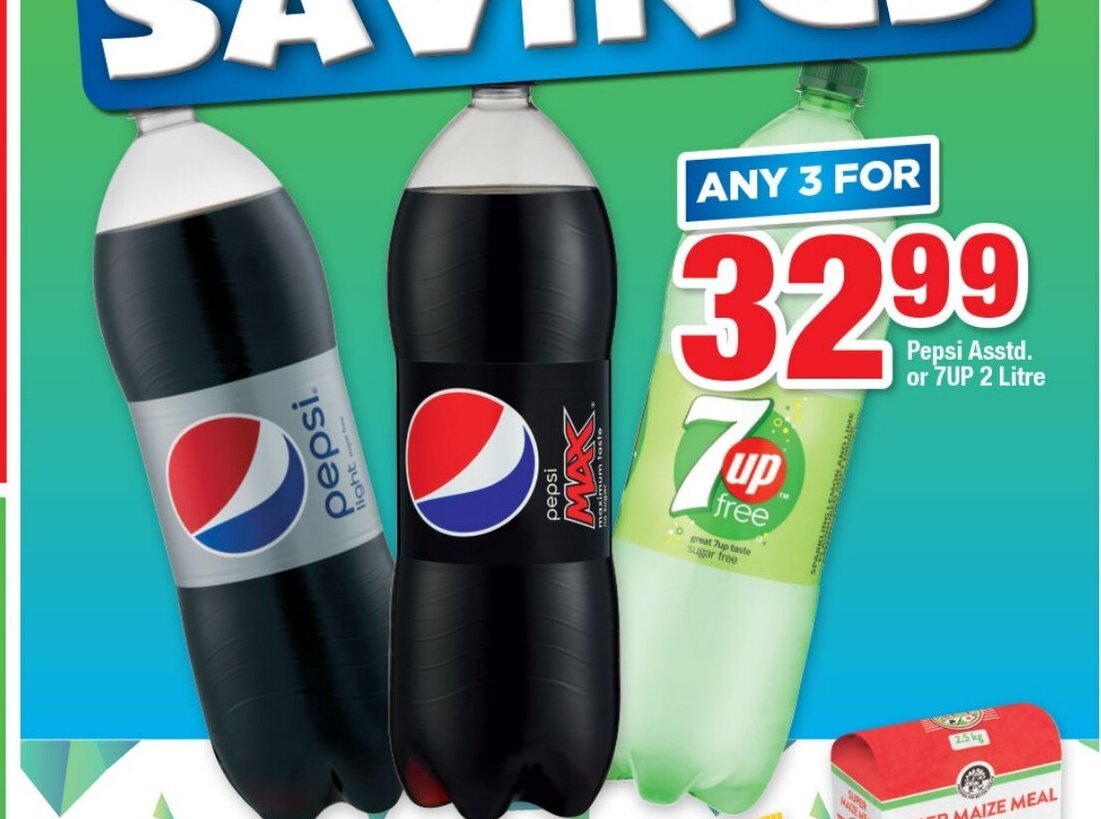 Pepsi Asstd or 7UP 2 Litre offer at OK Foods