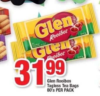 OK Foods Glen Rooibos Tagless Tea Bags 80's per pack offer