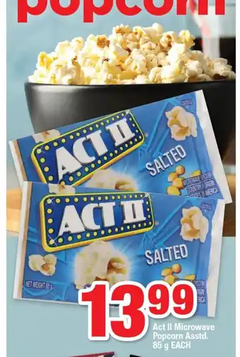OK Foods Act II Microwave Popcorn Asstd 85g each offer